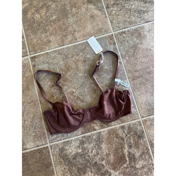 Aerie Smoothez Mesh Balconette Unlined Bra Brown 32C - Picture 3 of 7